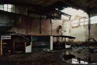 Marzo 2001 - la palestra dopo l'incendio